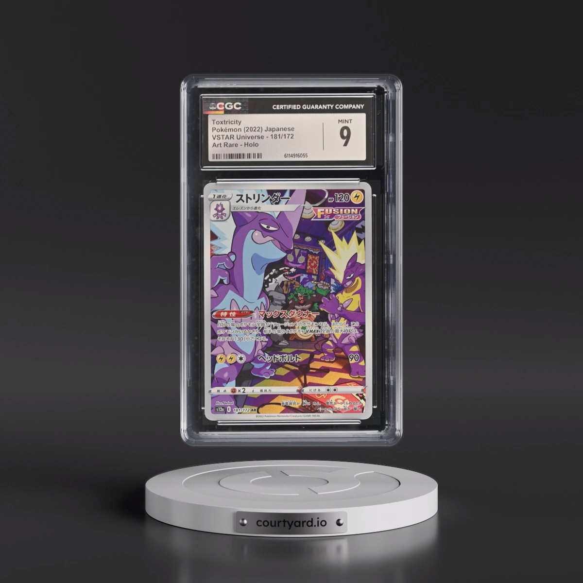 2022 VSTAR Universe #181/172 Toxtricity - Art Rare Holo (CGC 9 MINT)