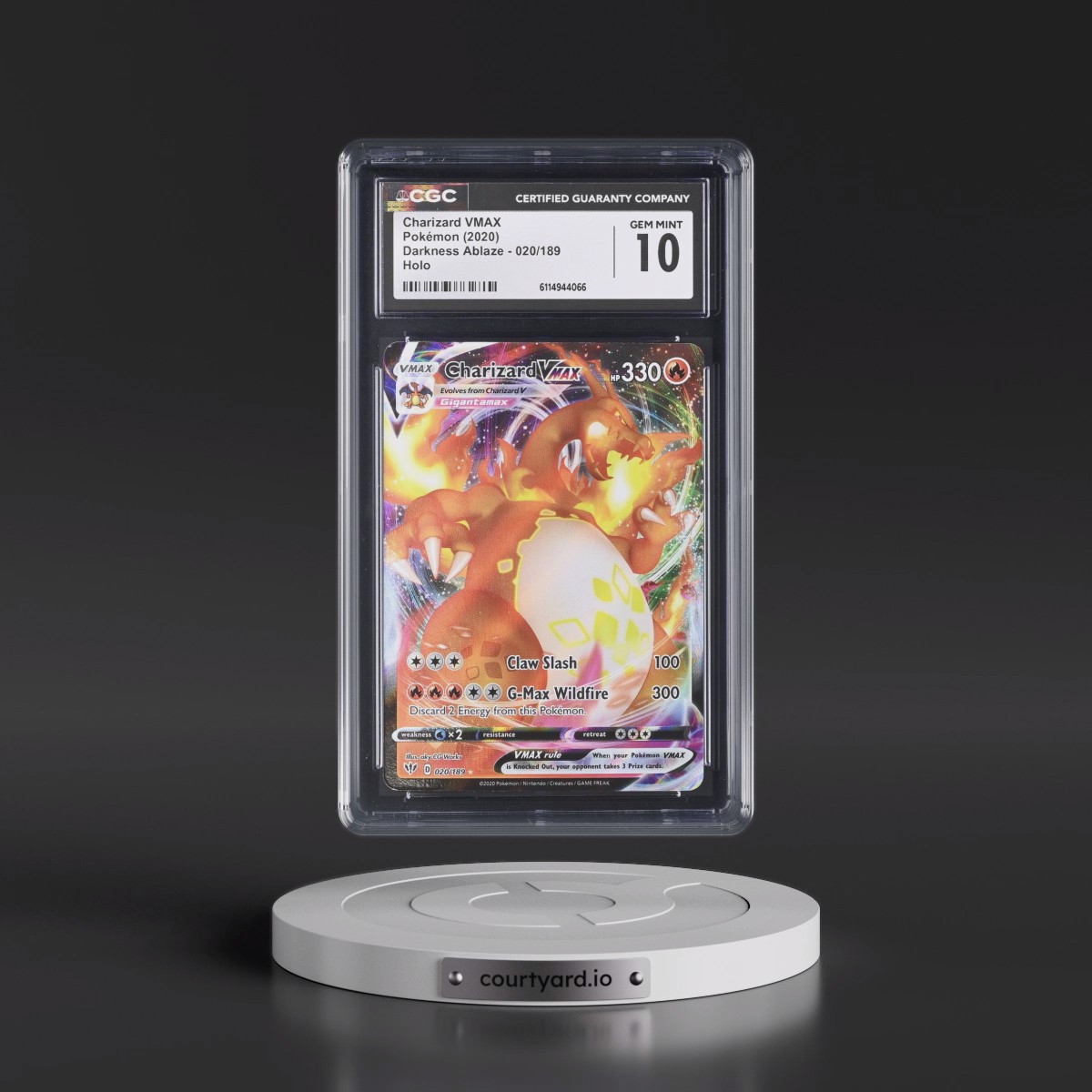2020 Darkness Ablaze #020/189 Charizard VMAX - Holo (CGC 10 GEM MINT)