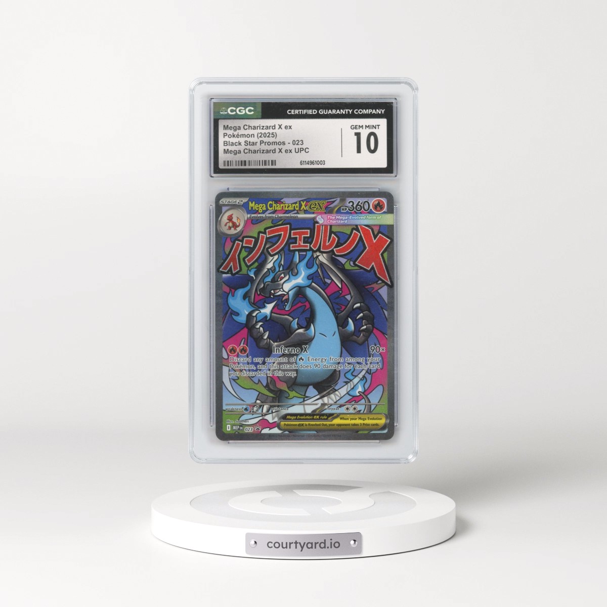 2025 Black Star Promos - Mega Evolution MEP EN #023 Mega Charizard X ex - Mega Charizard X ex Ultra Premium Collection (Holo) (CGC 10 GEM MINT)