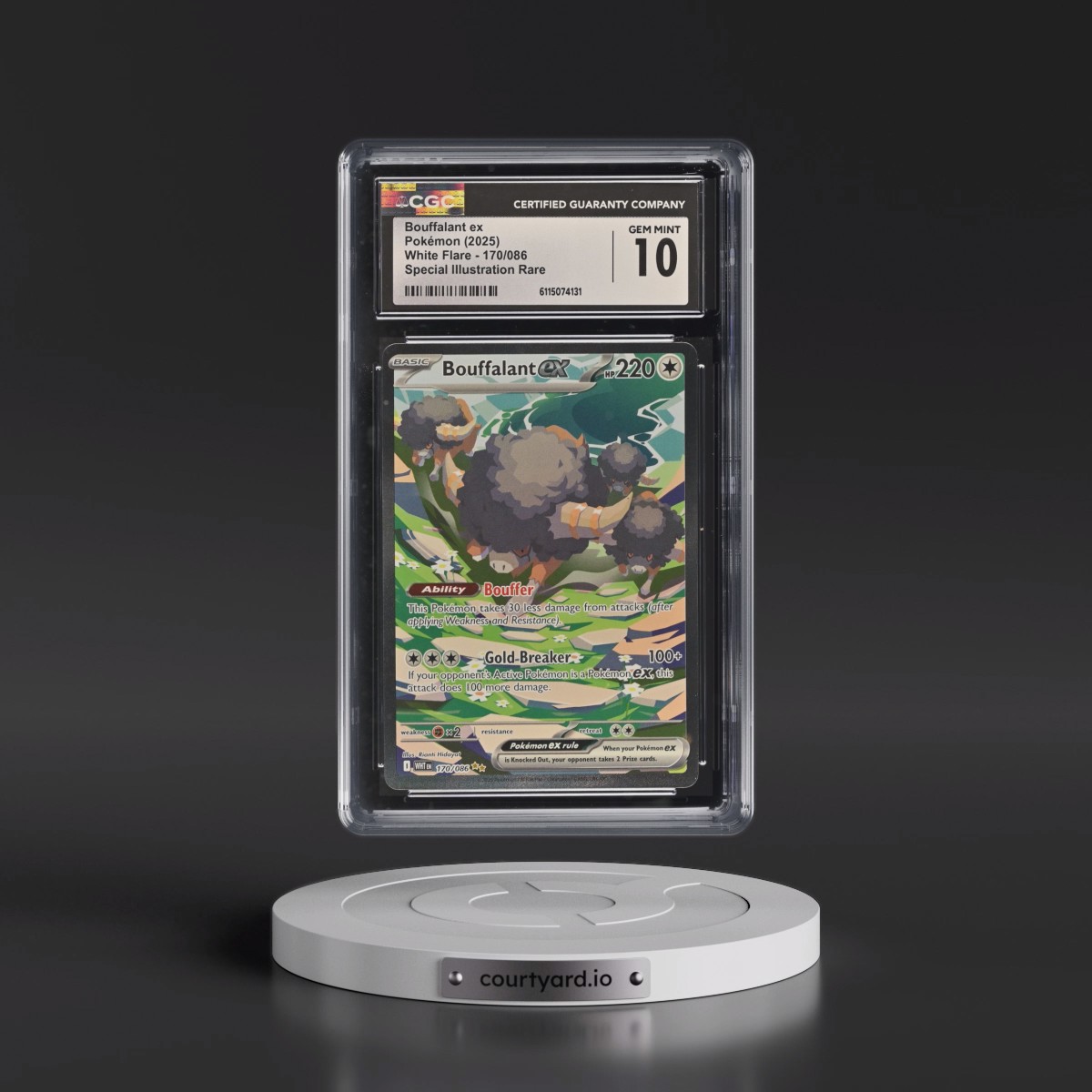 2025 White Flare - WHT EN #170/086 Bouffalant ex - Special Illustration Rare (Holo) (CGC 10 GEM MINT)