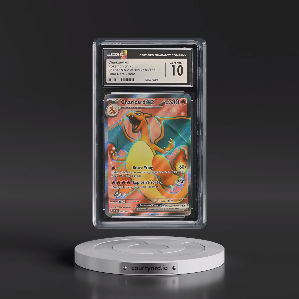 2023 Scarlet & Violet 151 - MEW EN #183/165 Charizard ex - Ultra Rare Holo (CGC 10 GEM MINT)