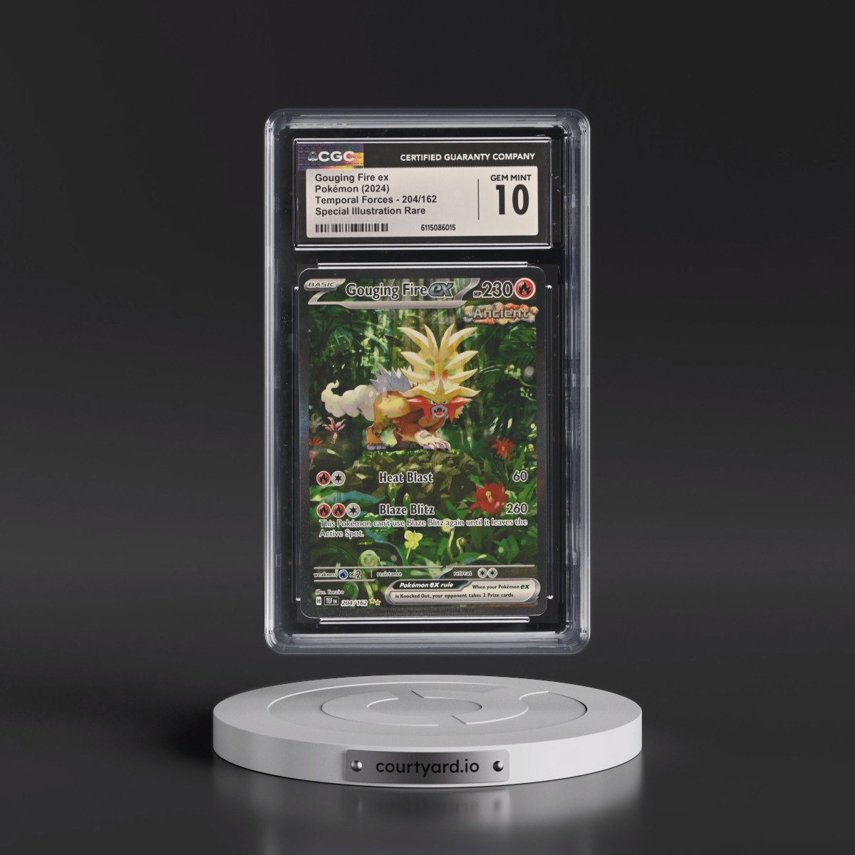 2023 Temporal Forces - TEF EN #204/162 Gouging Fire ex - Special Illustration Rare (Holo) (CGC 10 GEM MINT)