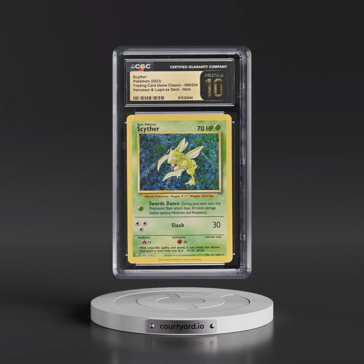 2023 Trading Card Game Classic - CLV, CLC, CLB Scyther - Venusaur & Lugia ex Deck - CLV Holo #006/034 CGC 10