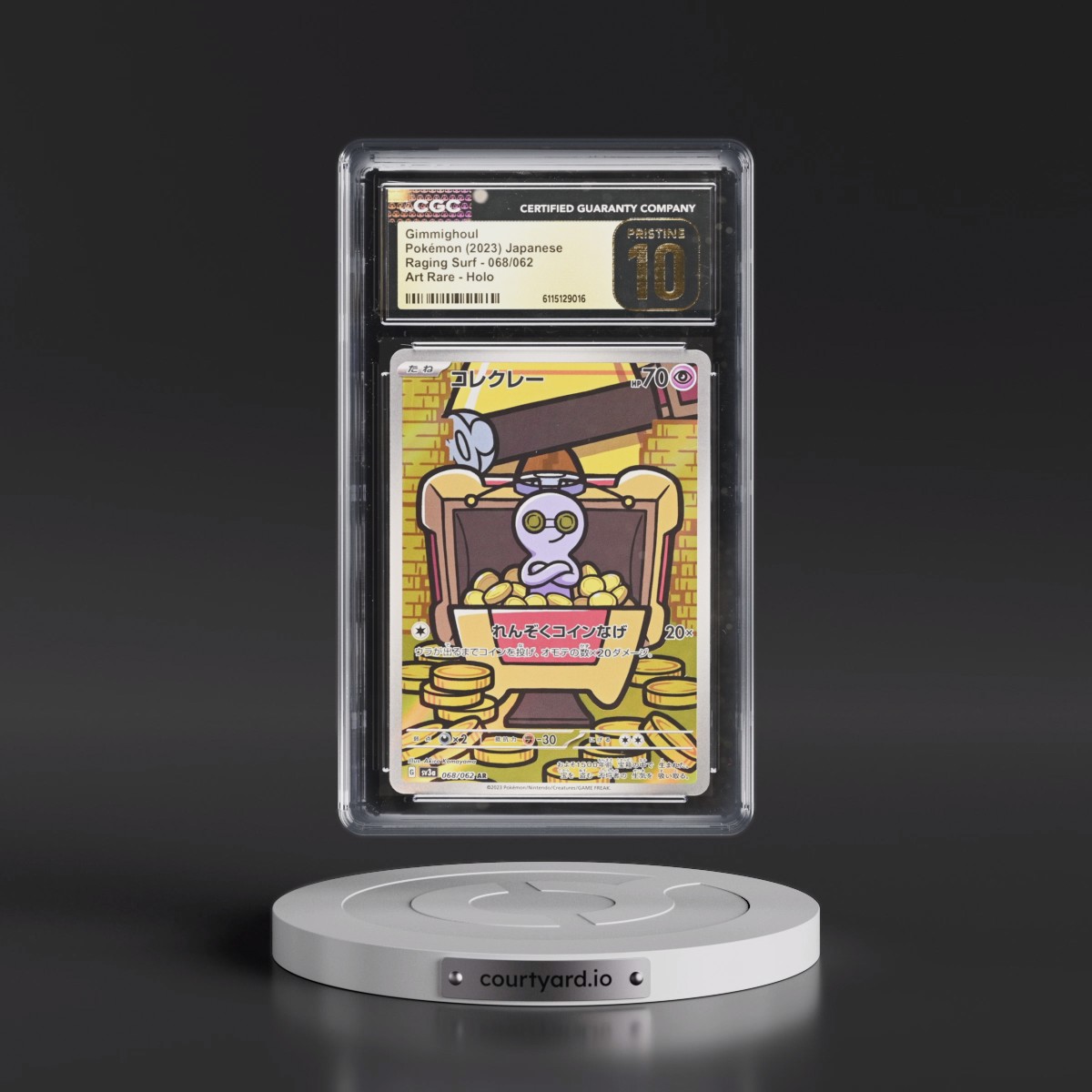 2023 Raging Surf #068/062 Gimmighoul - Art Rare Holo (CGC 10 PRISTINE)