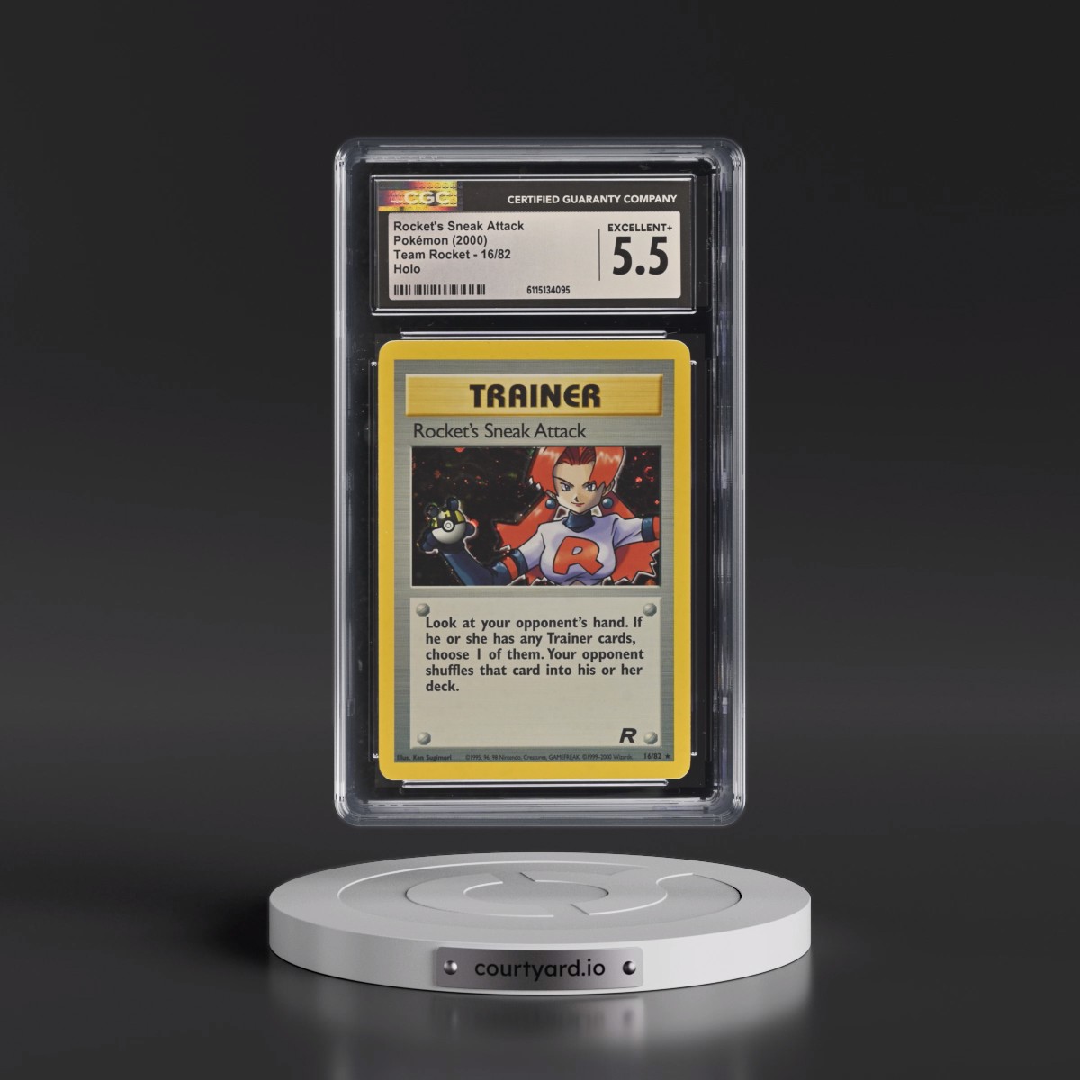 1999 Team Rocket #16/82 Rocket's Sneak Attack - Holo (CGC 5.5 EX+)