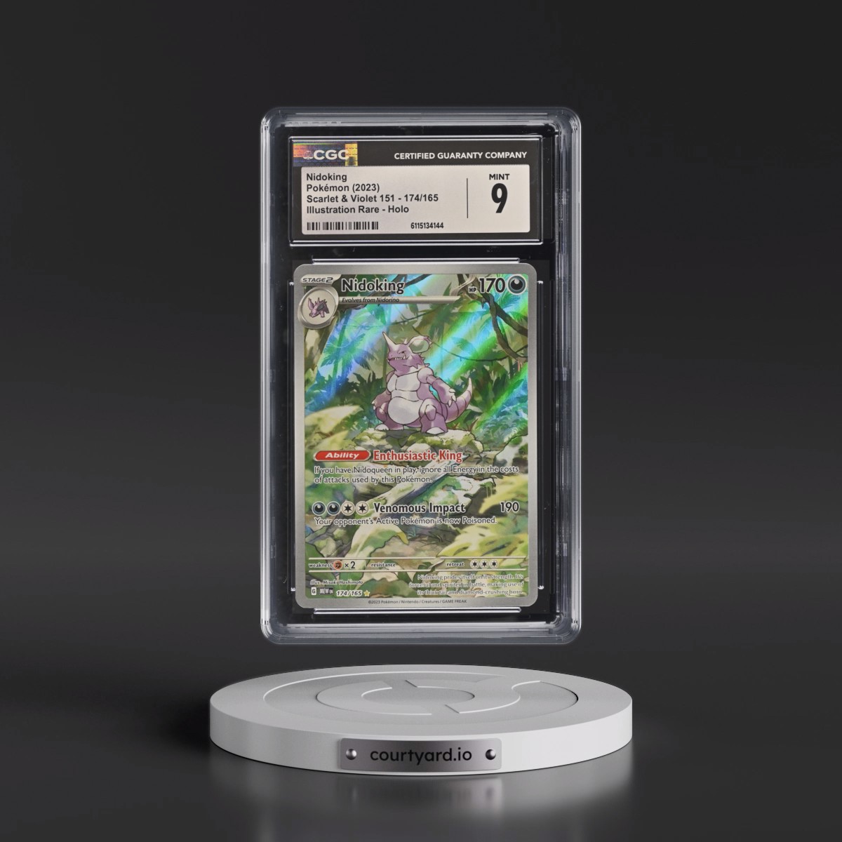 2023 Scarlet & Violet 151 - MEW EN #174/165 Nidoking - Illustration Rare Holo (CGC 9 MINT)