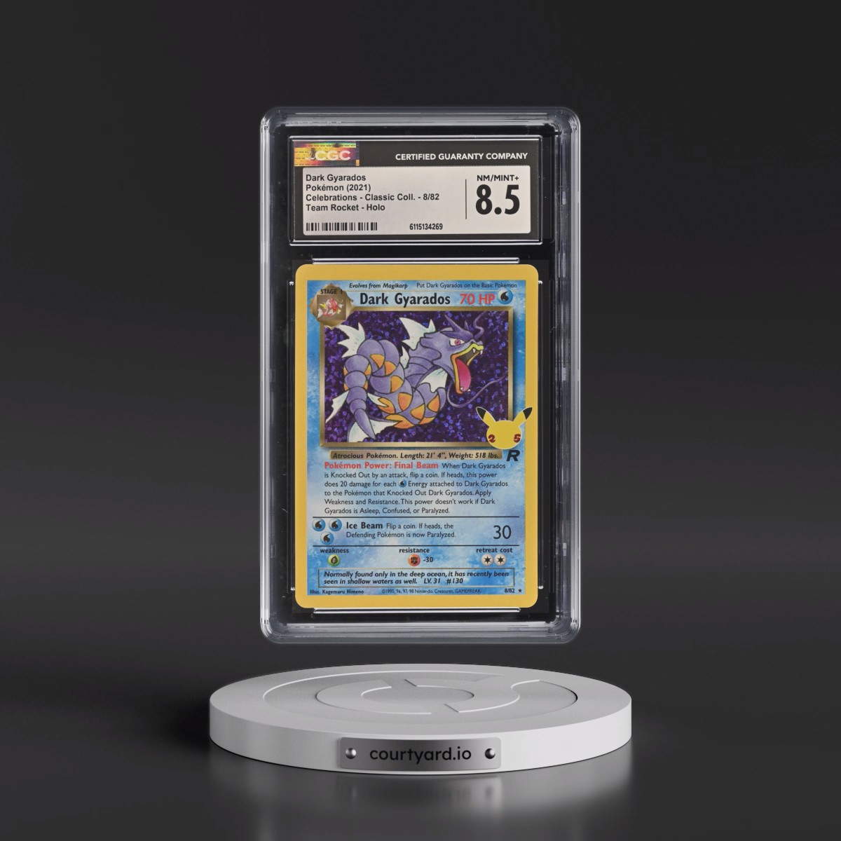 2021 Celebrations - Classic Collection #8/82 Dark Gyarados - Team Rocket Holo (CGC 8.5 NM-MT+)