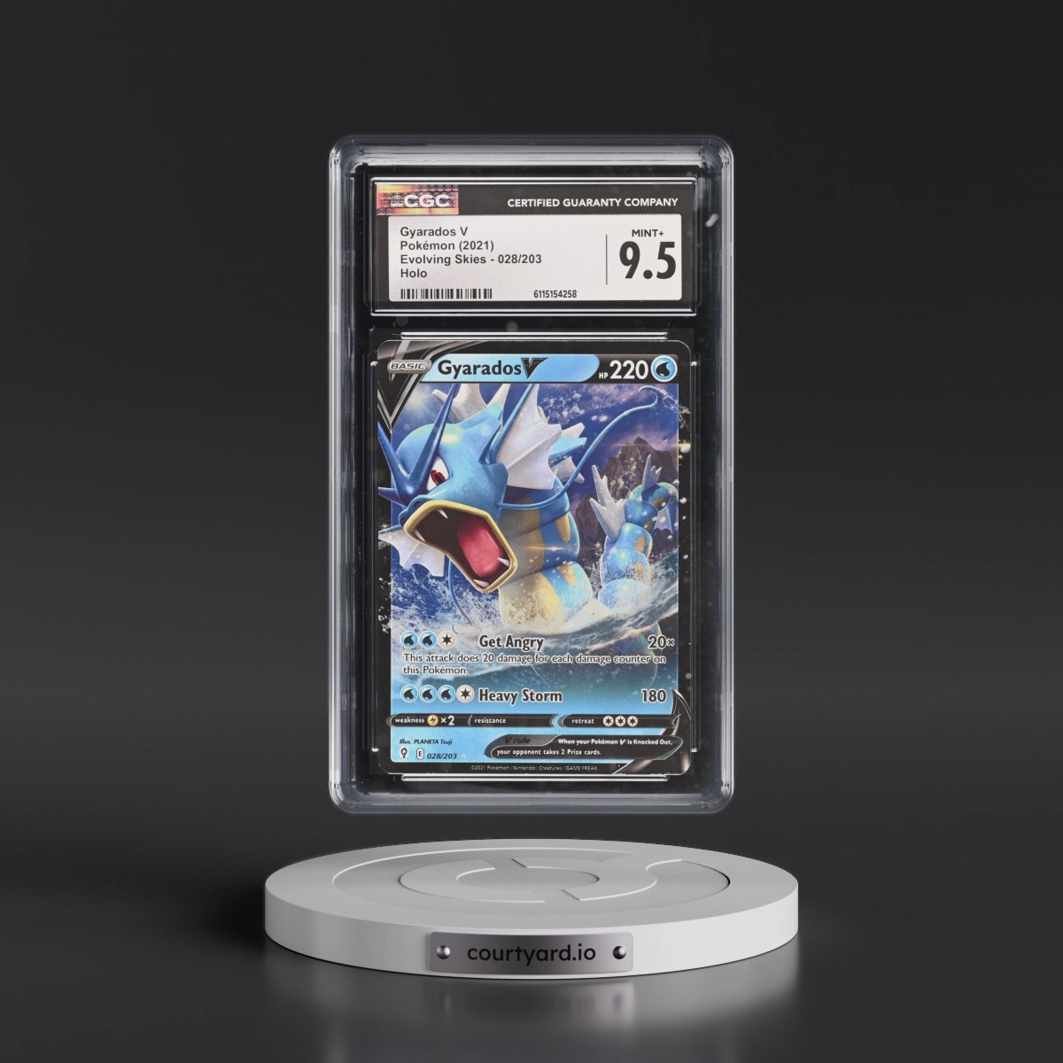 2021 Evolving Skies #028/203 Gyarados V - Holo (CGC 9.5 MINT+)