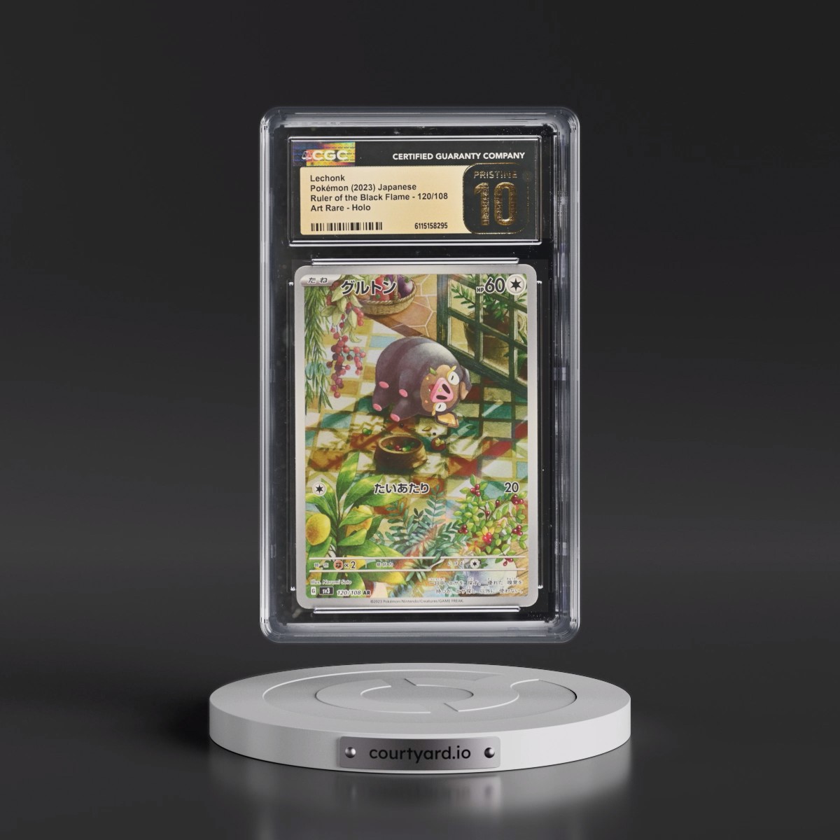 2023 Ruler of the Black Flame #120/108 Lechonk - Art Rare Holo (CGC 10 PRISTINE)