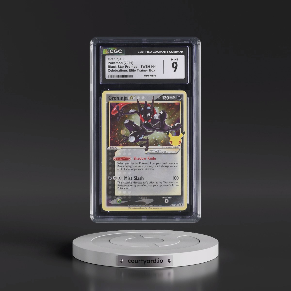 2017 Black Star Promos - Sword & Shield #SWSH144 Greninja â - Celebrations Elite Trainer Box (Cosmos Holo) (CGC 9 MINT)