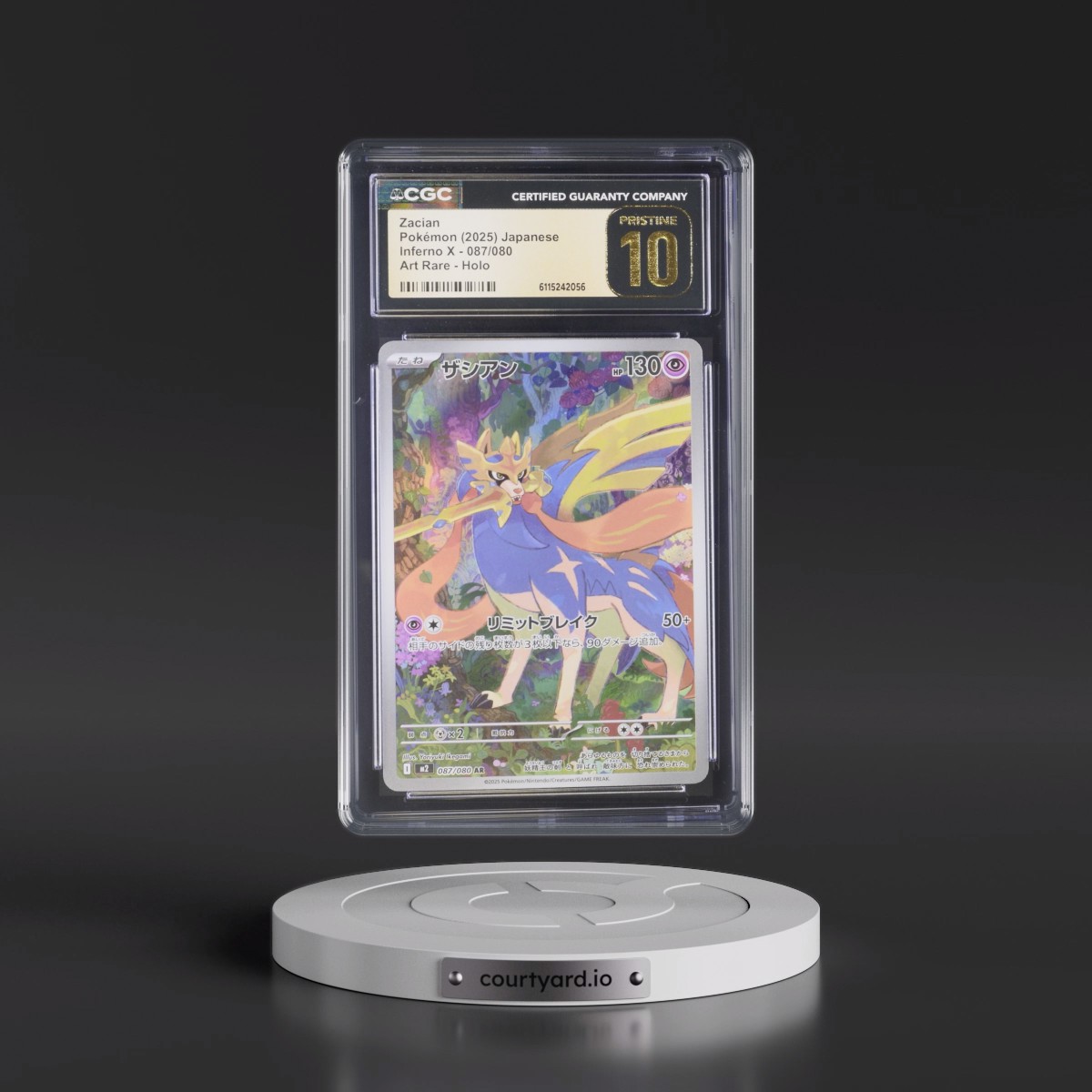 2025 Inferno X - M2 #087/080 Zacian - Art Rare Holo (CGC 10 PRISTINE)