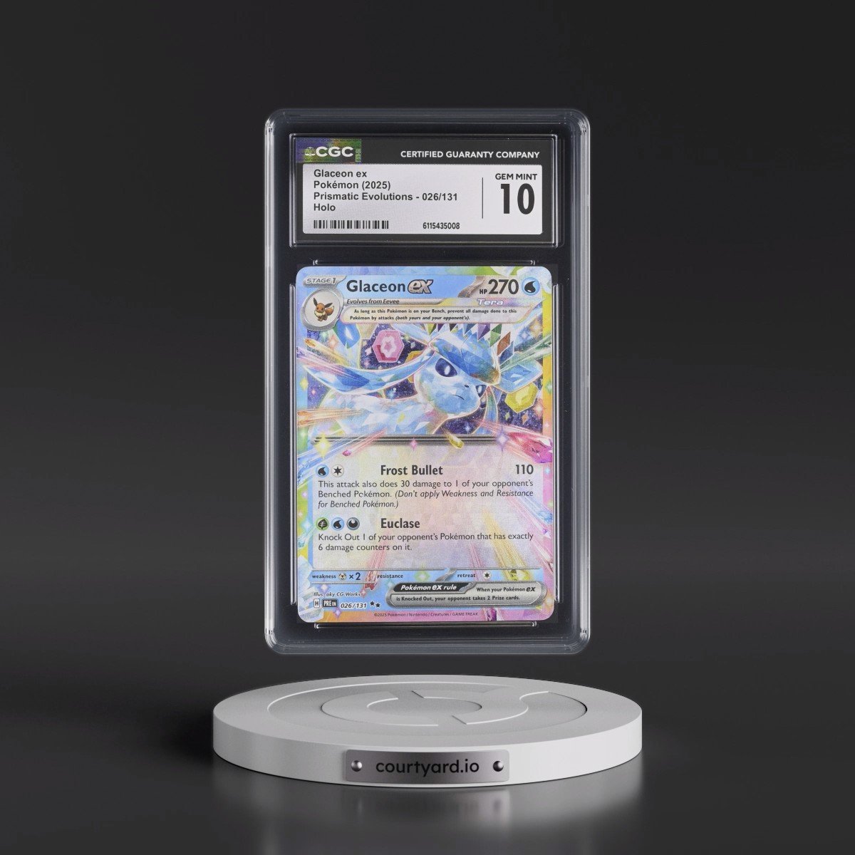 2024 Prismatic Evolutions - PRE EN #026/131 Glaceon ex - Holo (CGC 10 GEM MINT)