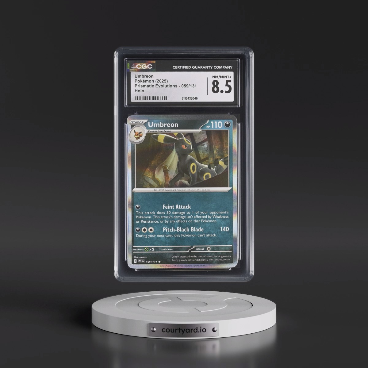 2024 Prismatic Evolutions - PRE EN #059/131 Umbreon - Holo (CGC 8.5 NM-MT+)