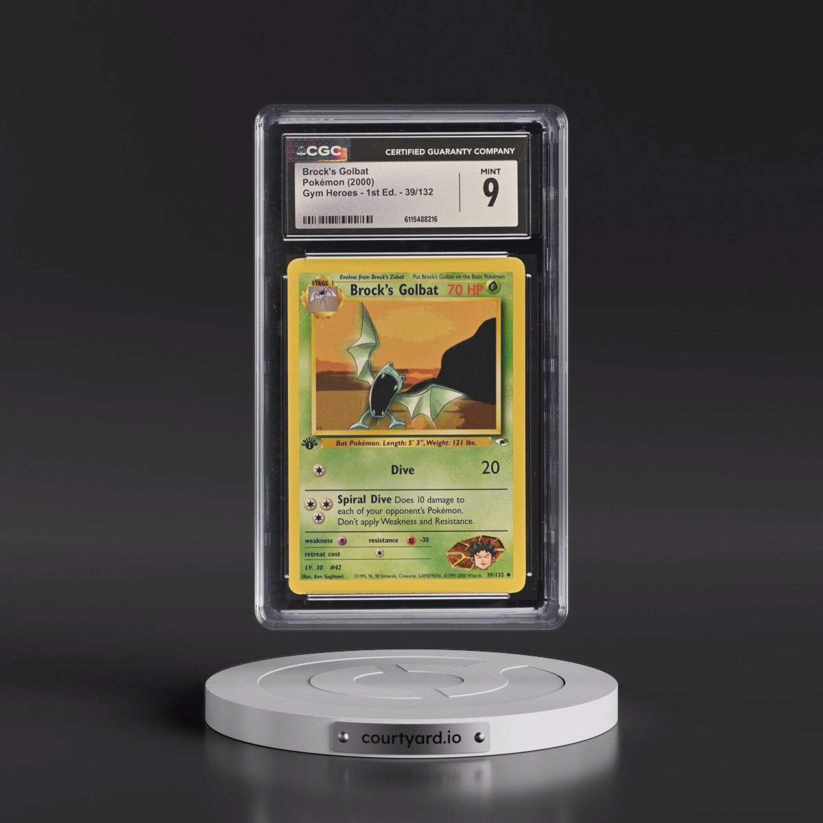 2000 Gym Heroes #39/132 Brock's Golbat - 1st Edition 1st Edition (CGC 9 MINT)
