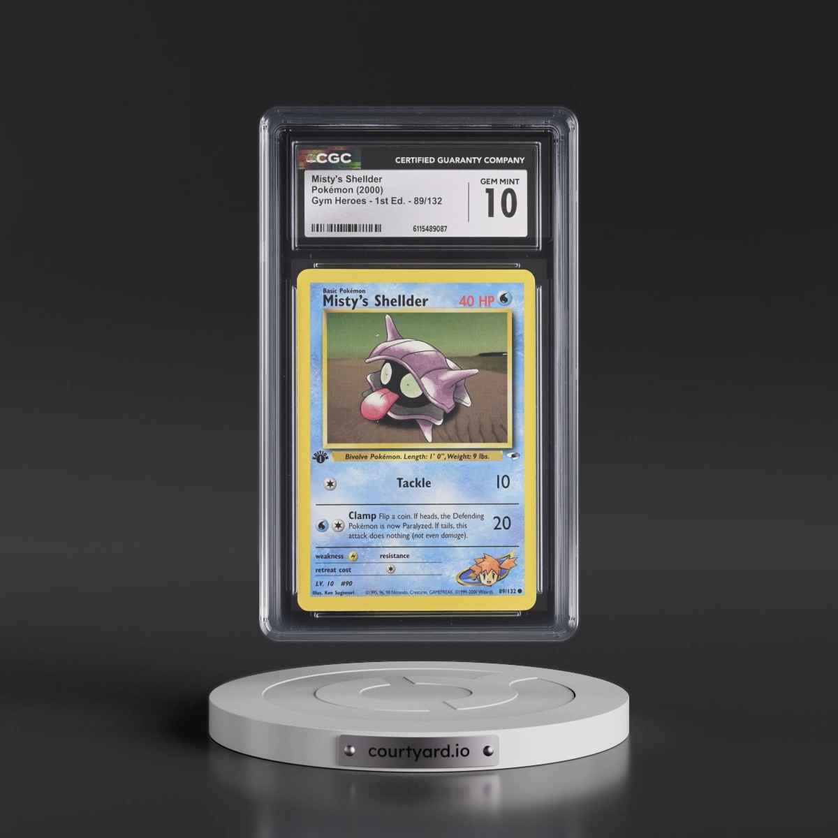 2000 Gym Heroes Misty's Shellder - 1st Edition #89/132 CGC 10