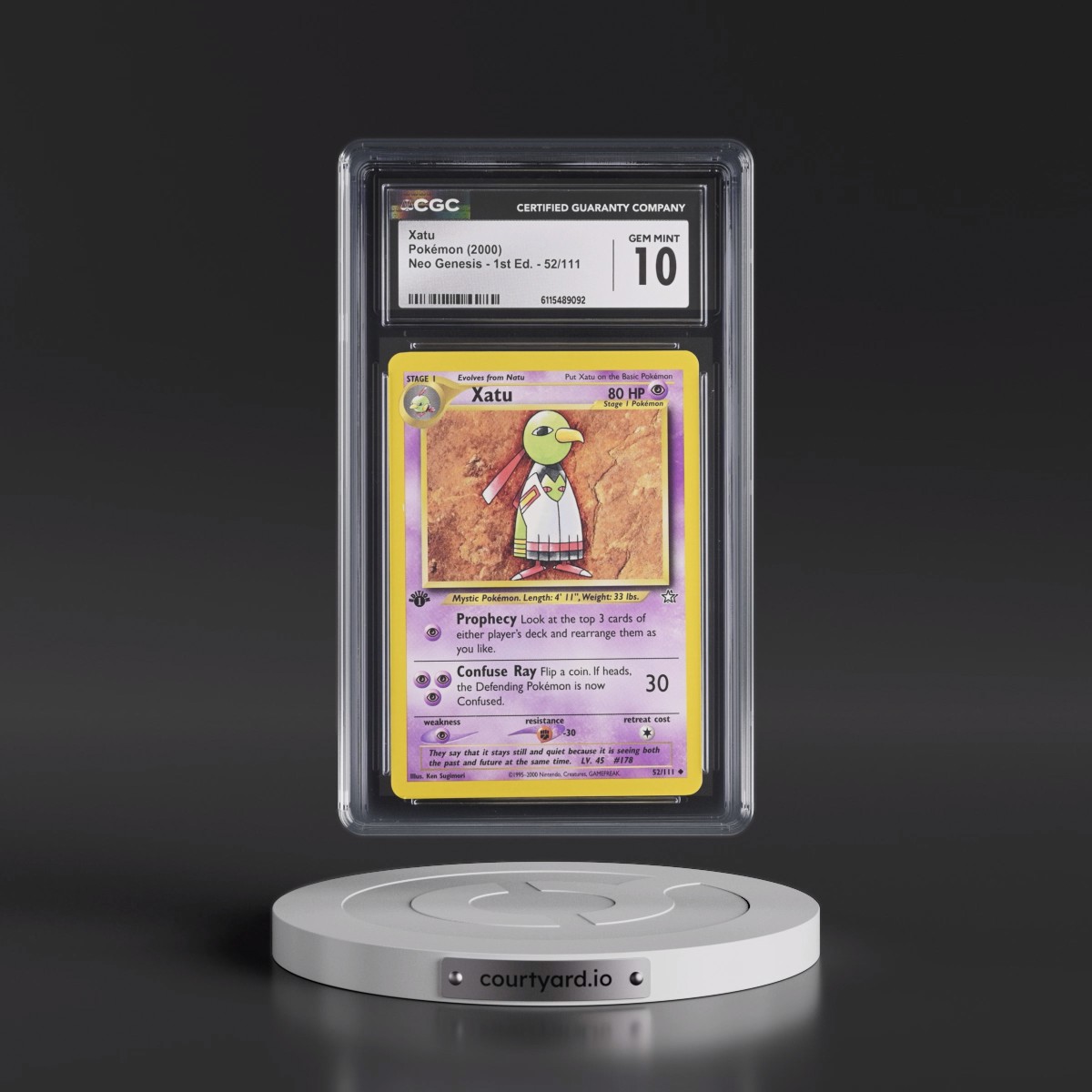 2000 Neo Genesis Xatu - 1st Edition #52/111 CGC 10