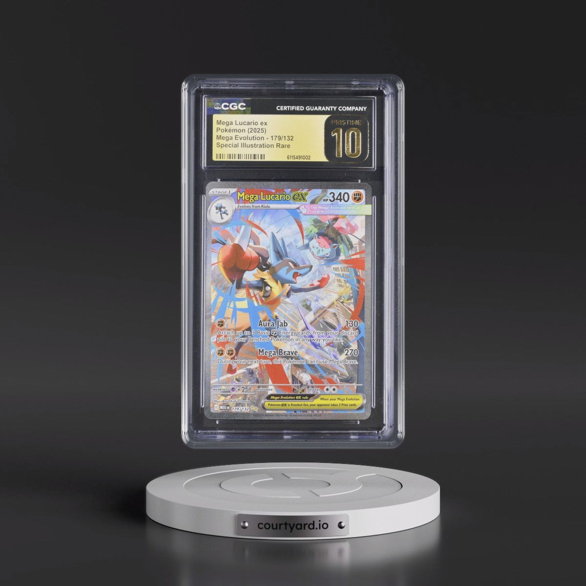 2025 Mega Evolution - MEG EN #179/132 Mega Lucario ex - Special Illustration Rare (Holo) (CGC 10 PRISTINE)