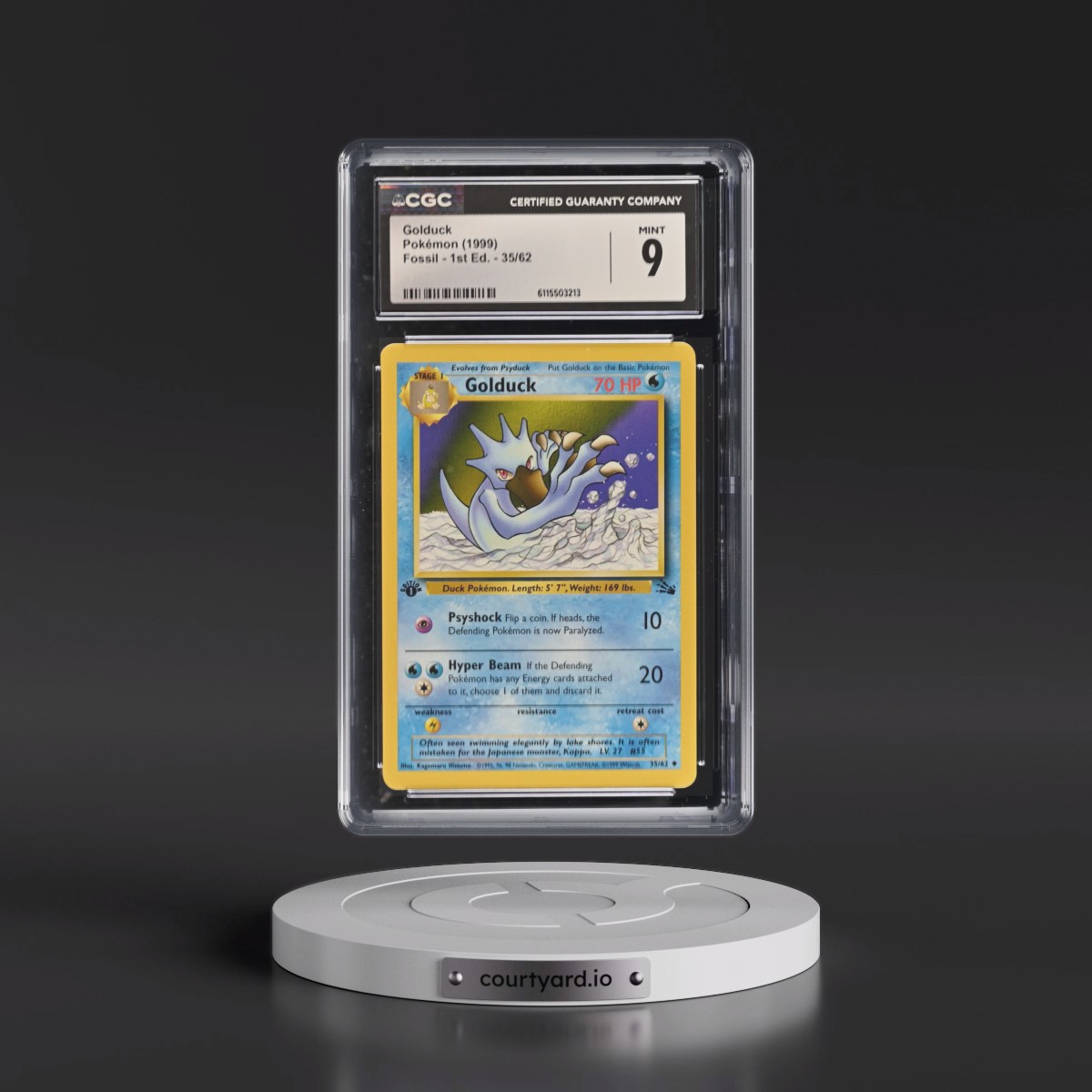1999 Fossil #35/62 Golduck - 1st Edition 1st Edition (CGC 9 MINT)