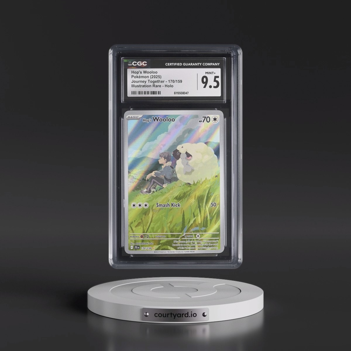 2025 Journey Together - JTG EN #170/159 Hop's Wooloo - Illustration Rare Holo (CGC 9.5 MINT+)