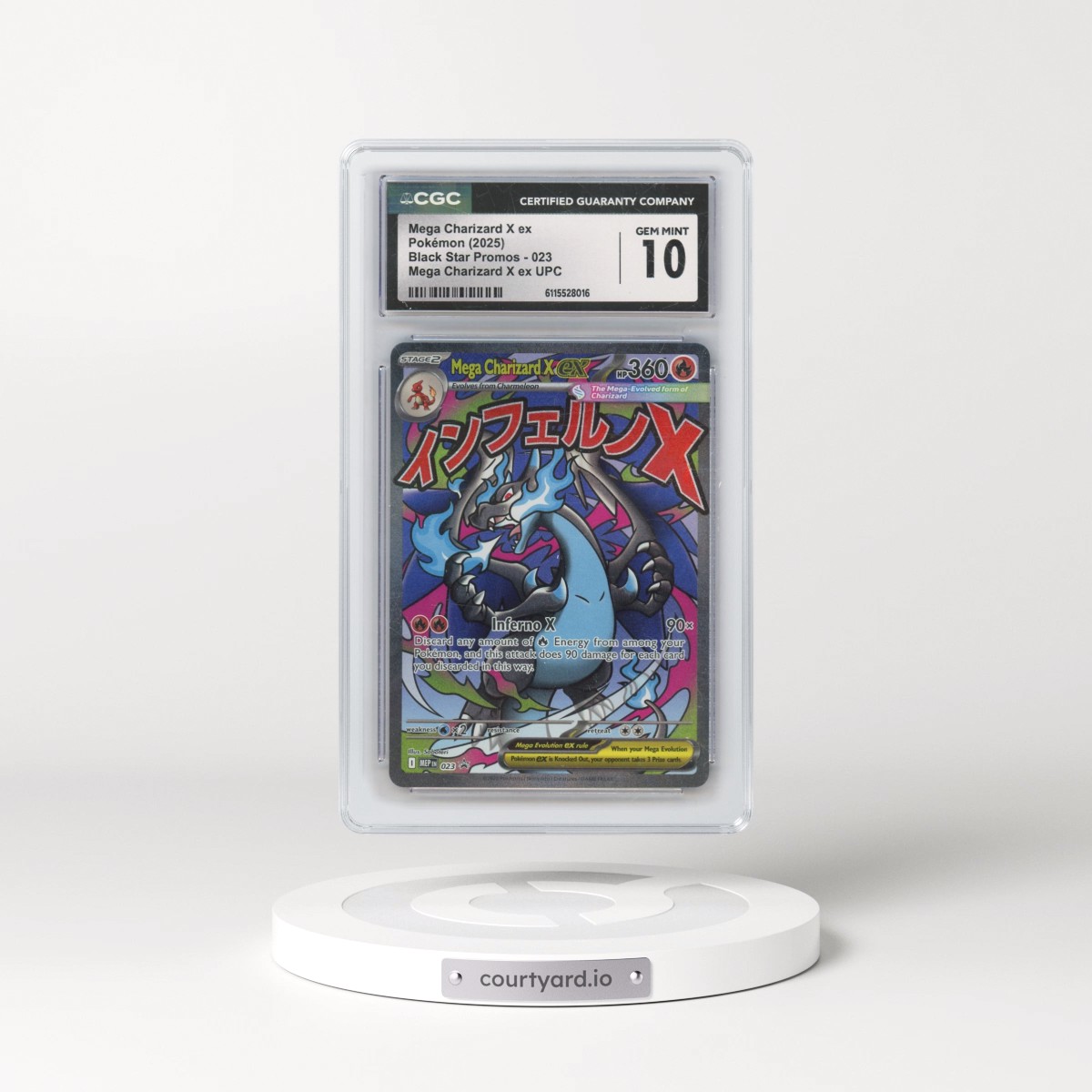 2025 Black Star Promos - Mega Evolution MEP EN #023 Mega Charizard X ex - Mega Charizard X ex Ultra Premium Collection (Holo) (CGC 10 GEM MINT)