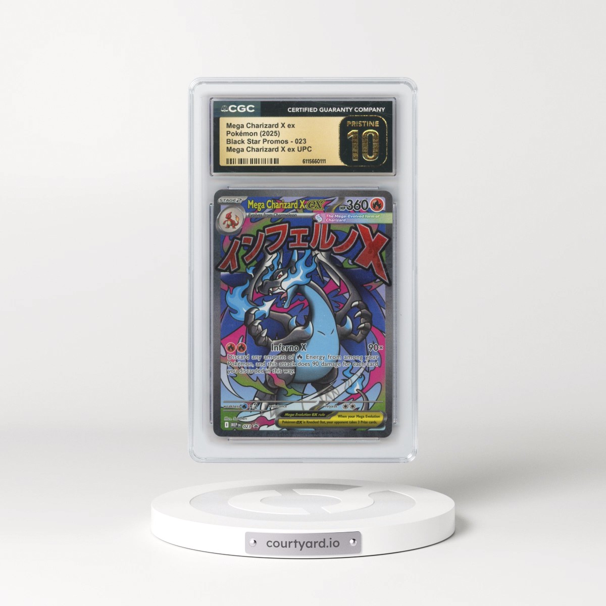 2025 Black Star Promos - Mega Evolution MEP EN #023 Mega Charizard X ex - Mega Charizard X ex Ultra Premium Collection (Holo) (CGC 10 PRISTINE)
