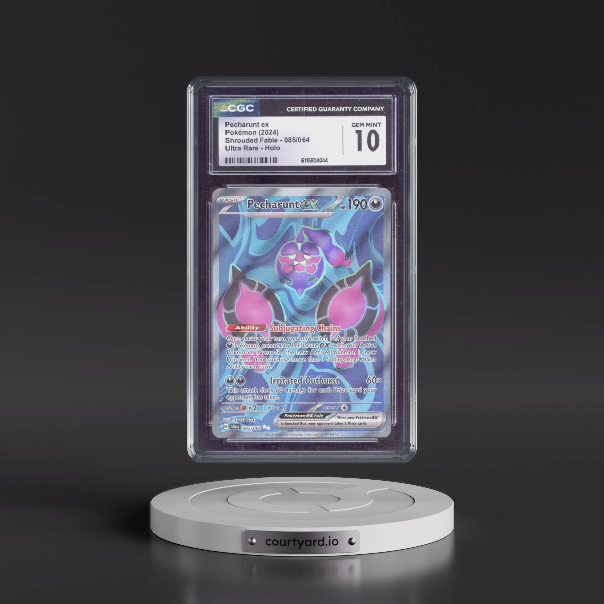 2023 Shrouded Fable - SFA EN #085/064 Pecharunt ex - Ultra Rare Holo (CGC 10 GEM MINT)