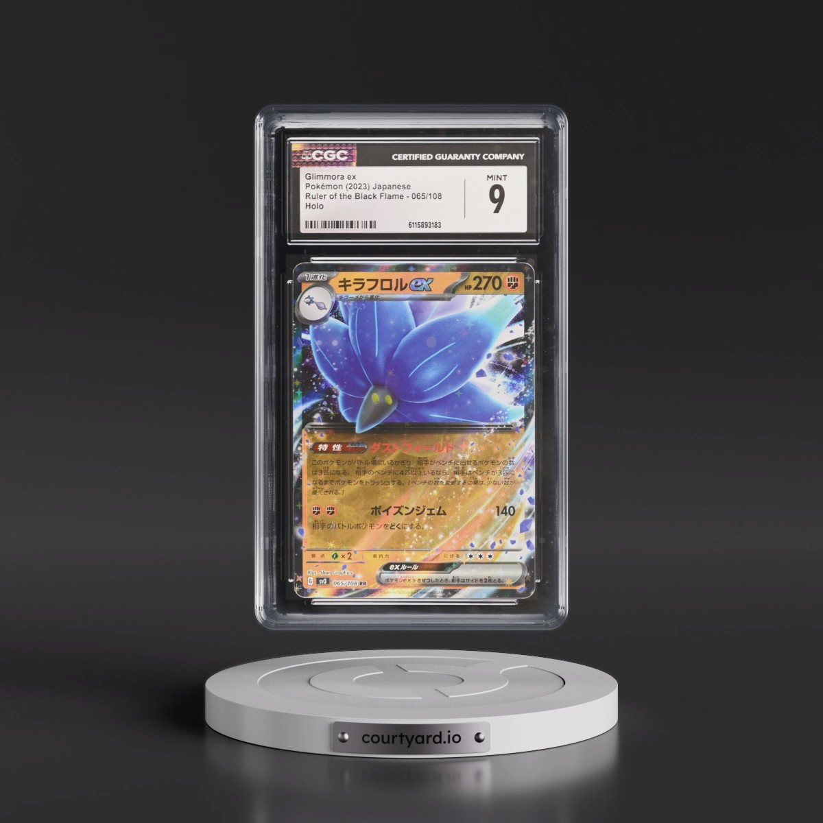 2023 Ruler of the Black Flame #065/108 Glimmora ex - Holo (CGC 9 MINT)