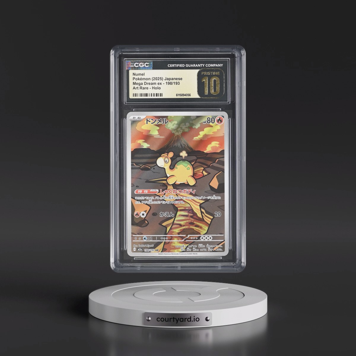 2025 Mega Dream ex - M2a #198/193 Numel - Art Rare Holo (CGC 10 PRISTINE)