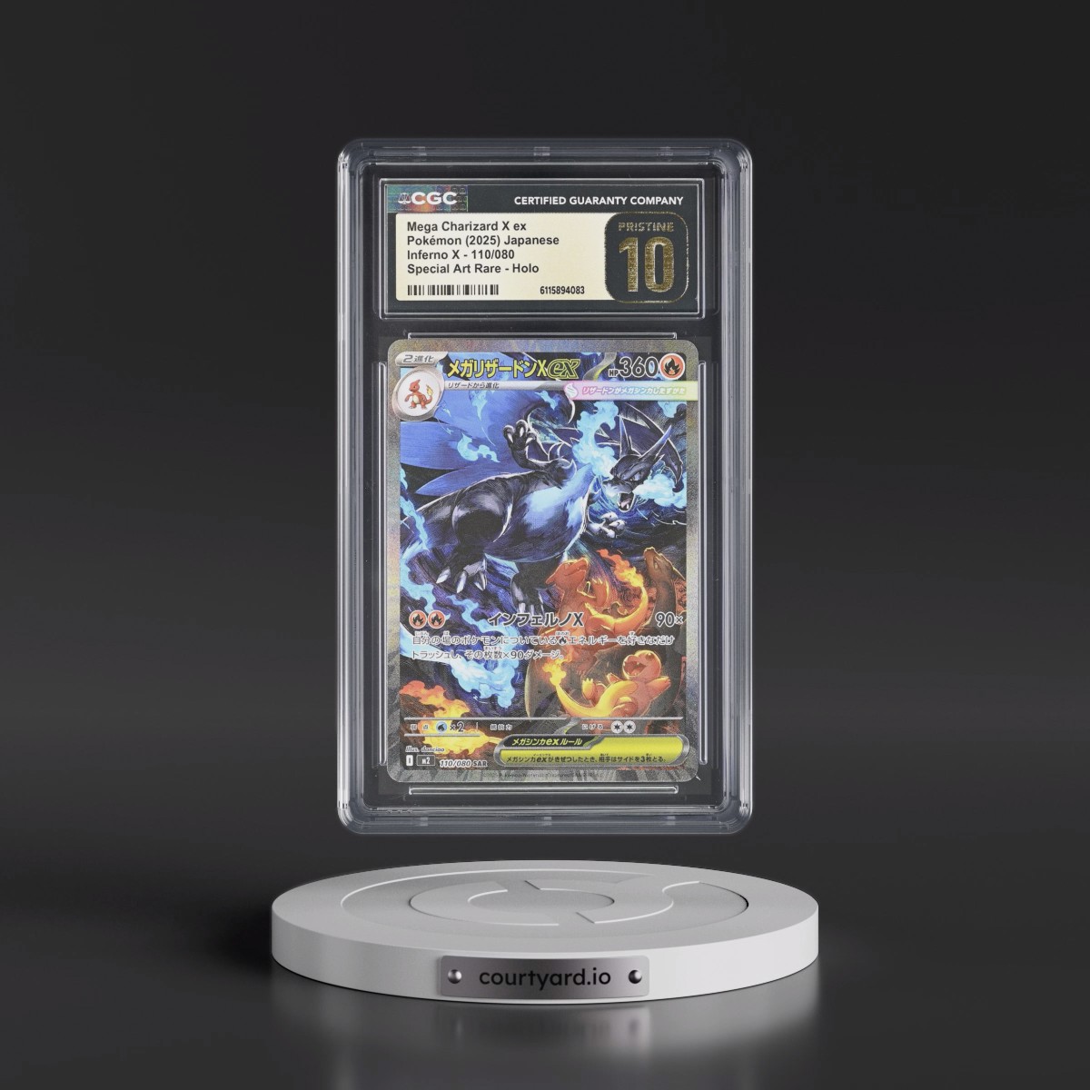 2025 Inferno X - M2 #110/080 Mega Charizard X ex - Special Art Rare Holo (CGC 10 PRISTINE)