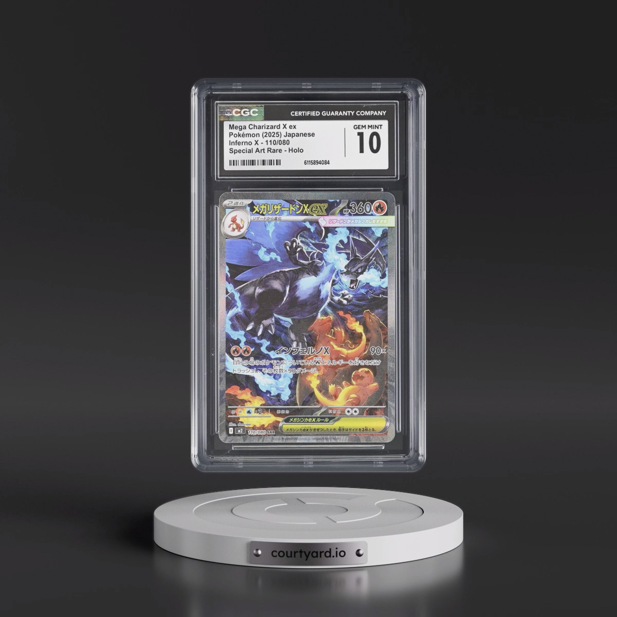 2025 Inferno X - M2 #110/080 Mega Charizard X ex - Special Art Rare Holo (CGC 10 GEM MINT)