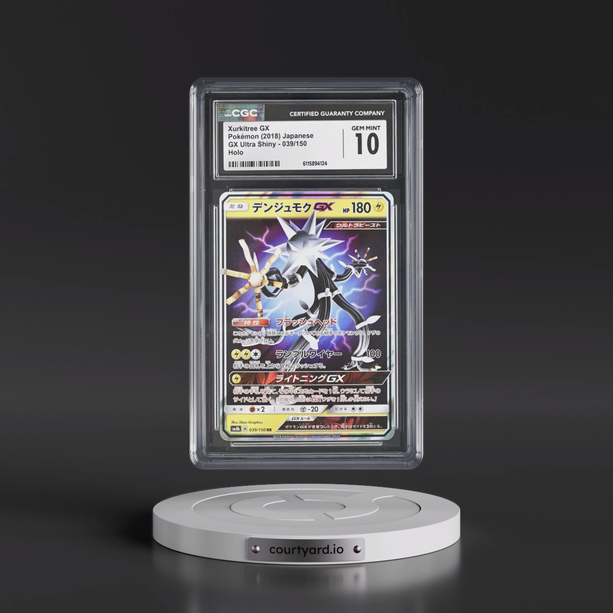 2018 GX Ultra Shiny #039/150 Xurkitree GX - Holo (CGC 10 GEM MINT)