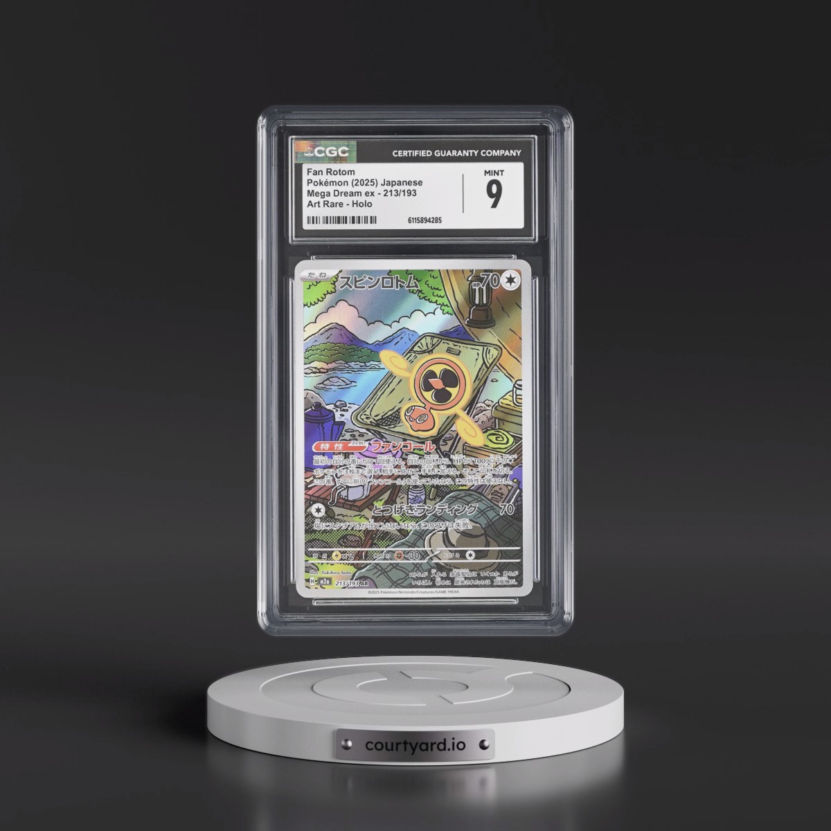 2025 Mega Dream ex - M2a #213/193 Fan Rotom - Art Rare Holo (CGC 9 MINT)