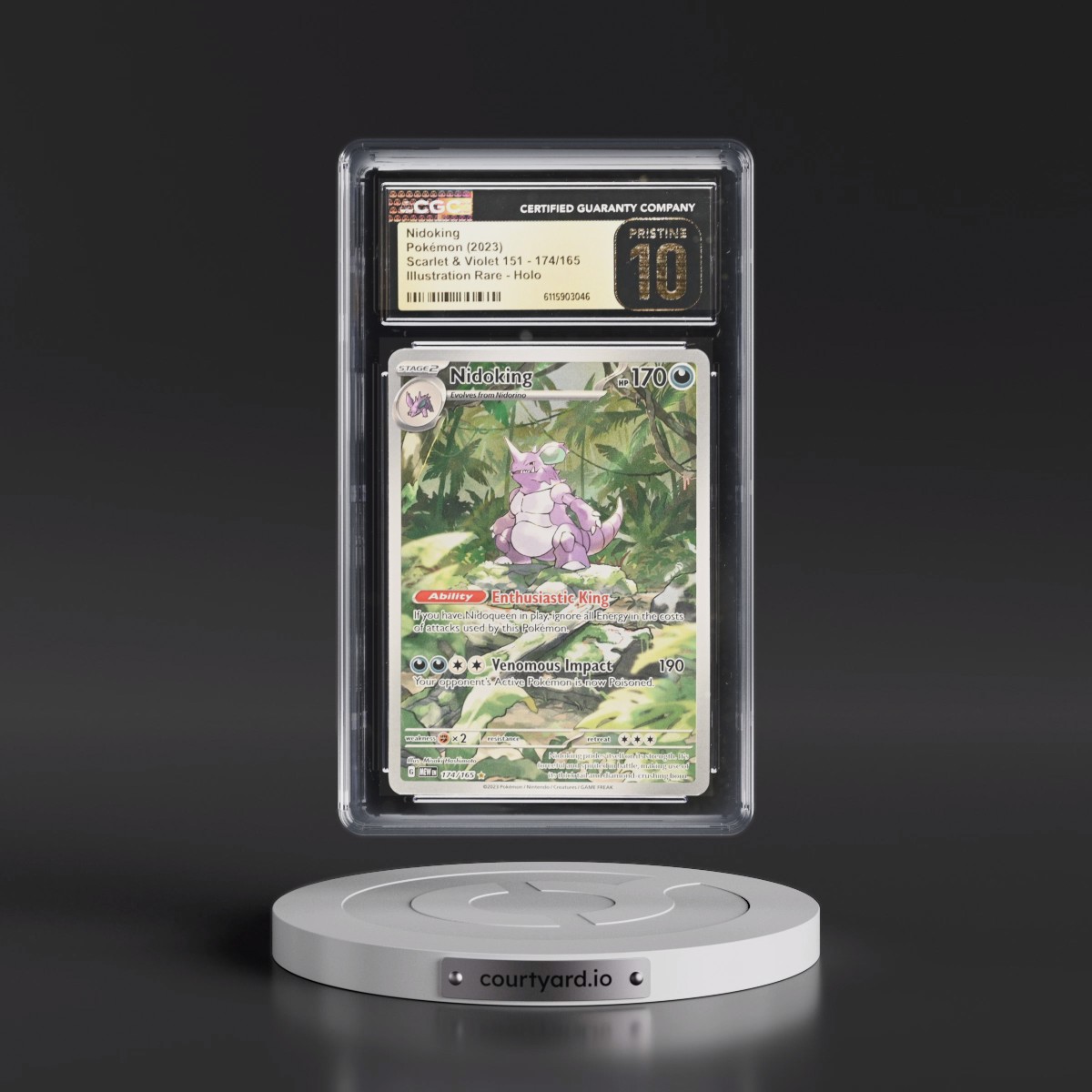 2023 Scarlet & Violet 151 - MEW EN #174/165 Nidoking - Illustration Rare Holo (CGC 10 PRISTINE)