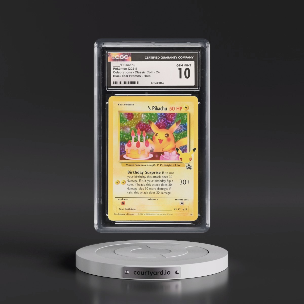 2021 Celebrations - Classic Collection #24 ____'s Pikachu - Black Star Promos Holo (CGC 10 GEM MINT)