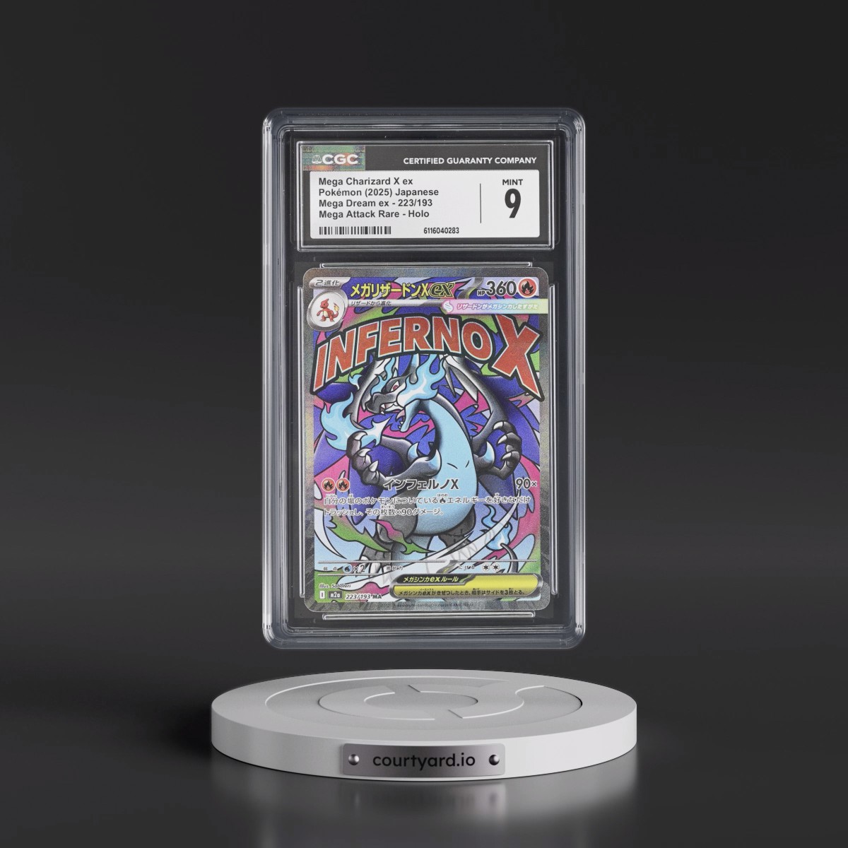2025 Mega Dream ex - M2a #223/193 Mega Charizard X ex - Mega Attack Rare Holo (CGC 9 MINT)