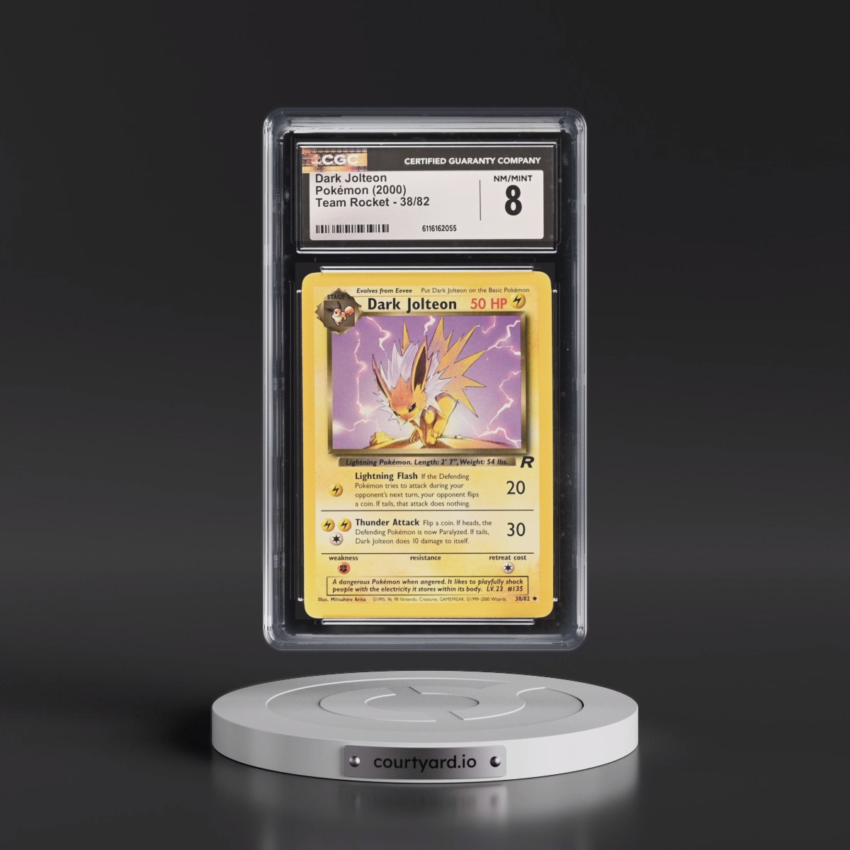 1999 Team Rocket #38/82 Dark Jolteon (CGC 8 NM-MT)