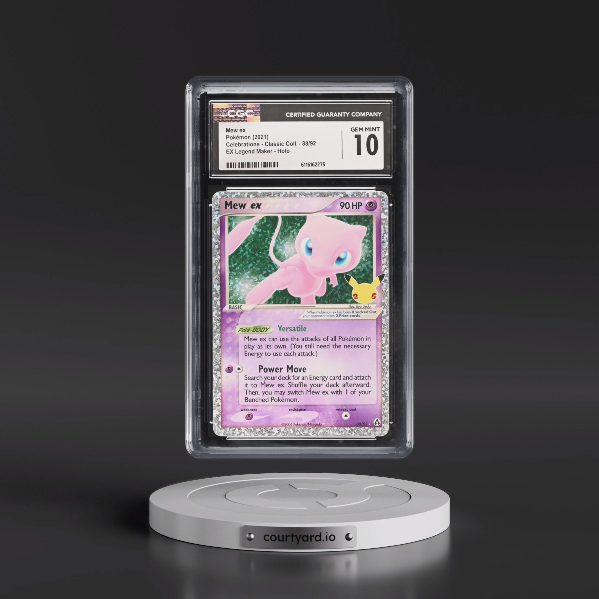 2021 Celebrations - Classic Collection #88/92 Mew ex - EX Legend Maker Holo (CGC 10 GEM MINT)