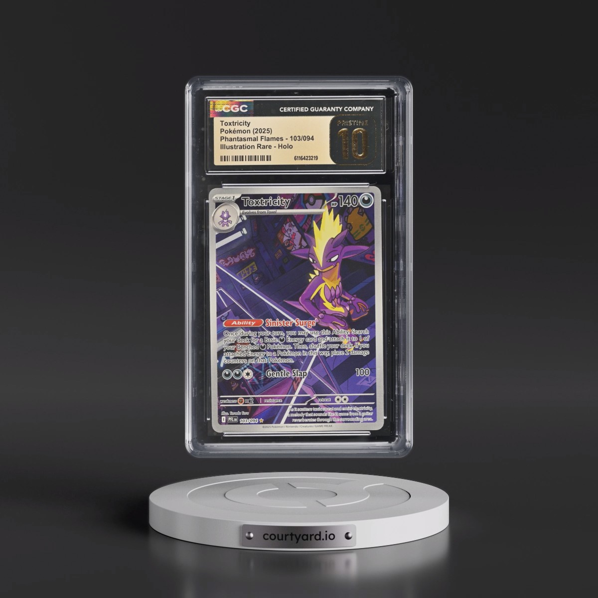 2025 Phantasmal Flames - PFL EN #103/094 Toxtricity - Illustration Rare Holo (CGC 10 PRISTINE)