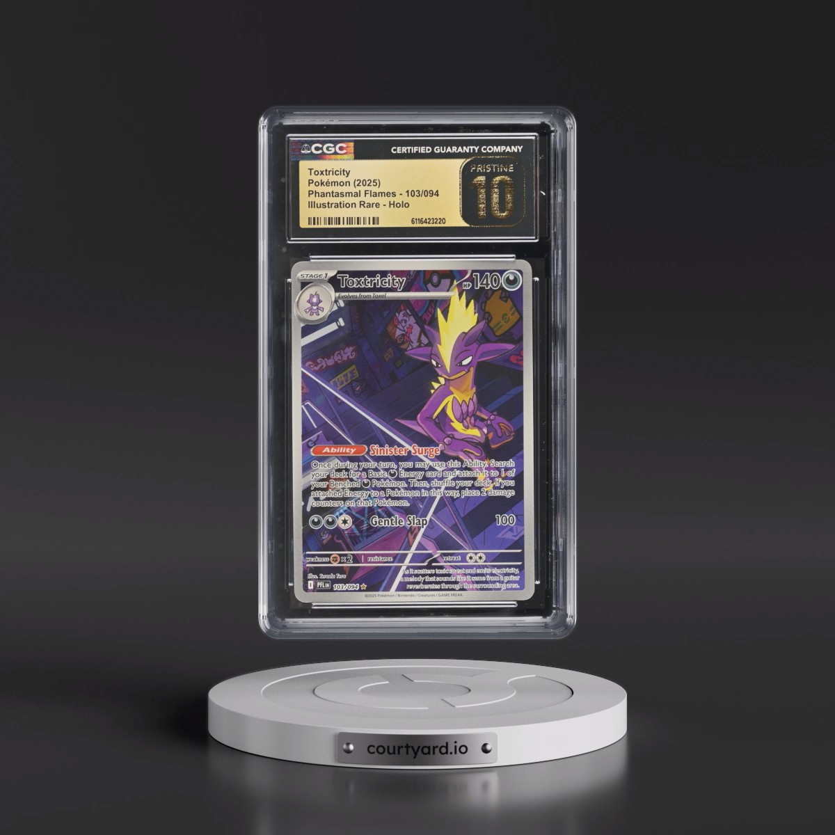 2025 Phantasmal Flames - PFL EN #103/094 Toxtricity - Illustration Rare Holo (CGC 10 PRISTINE)