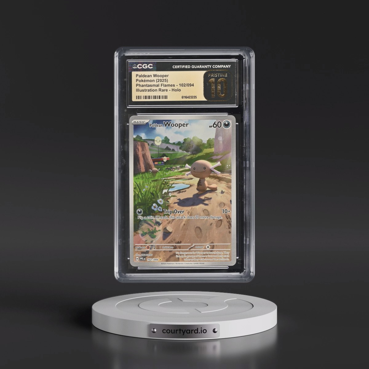 2025 Phantasmal Flames - PFL EN #102/094 Paldean Wooper - Illustration Rare Holo (CGC 10 PRISTINE)