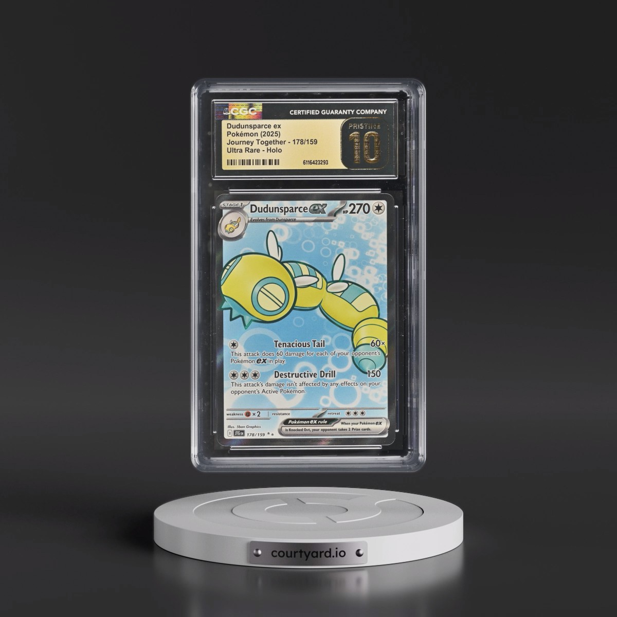 2024 Journey Together - JTG EN #178/159 Dudunsparce ex - Ultra Rare Holo (CGC 10 PRISTINE)