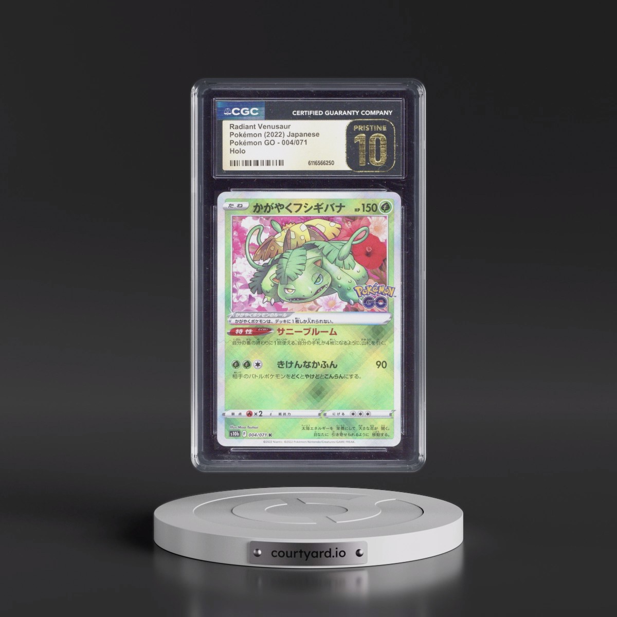 2022 Pokémon GO #004/071 Radiant Venusaur - Holo (CGC 10 PRISTINE)