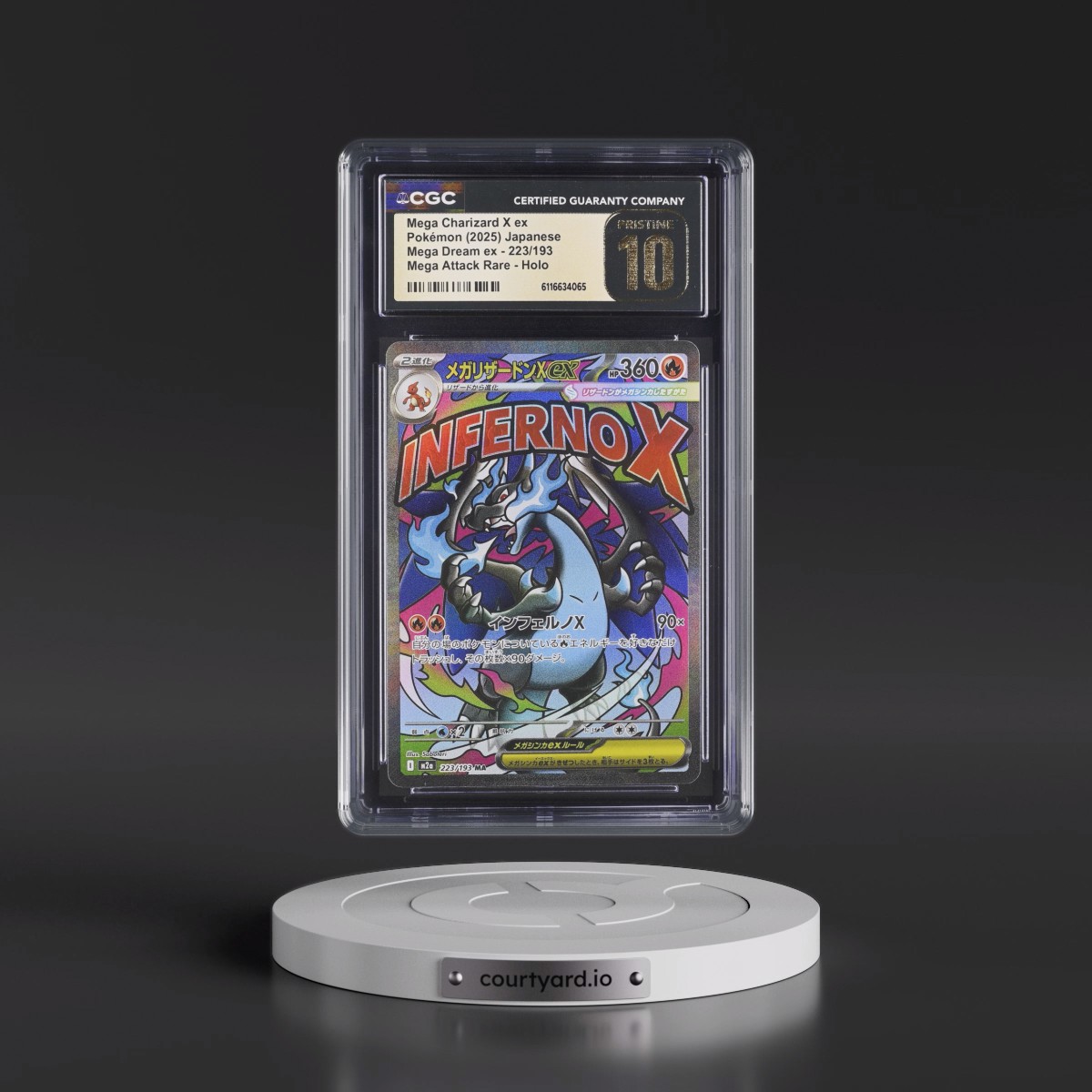 2025 Pokémon M2a-Mega Dream EX #223 Mega Charizard X EX - Holo Mega Attack Rare (CGC 10 PRISTINE)