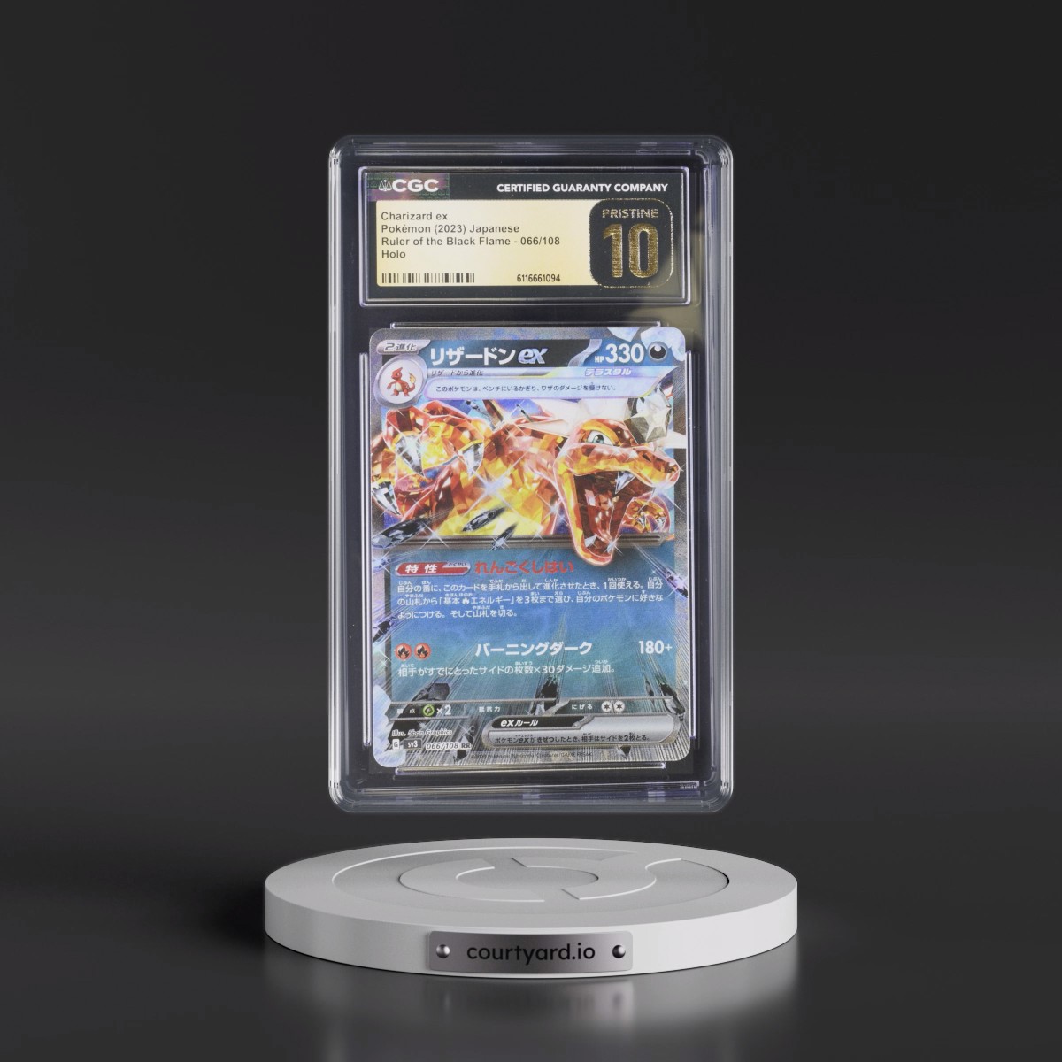 2023 Ruler of the Black Flame #066/108 Charizard ex - Holo (CGC 10 PRISTINE)