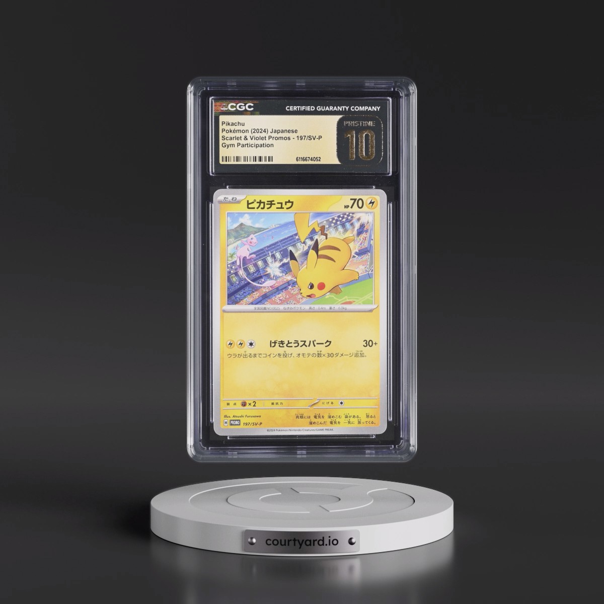 2022 Scarlet & Violet Promos #197/SV-P Pikachu - Gym Participation (CGC 10 PRISTINE)