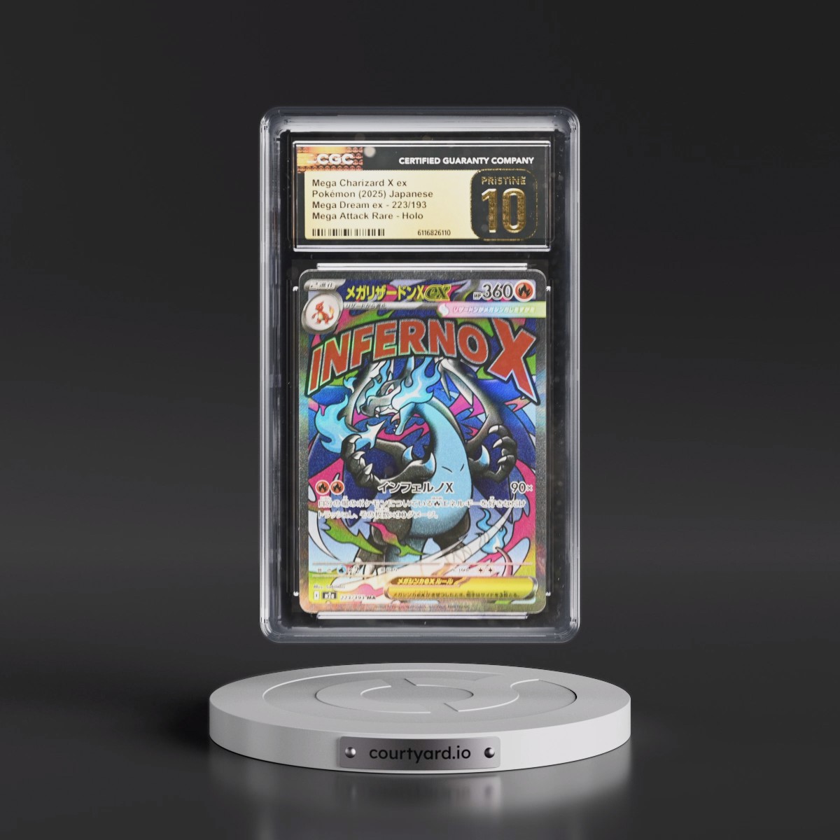2025 Mega Dream ex - M2a #223/193 Mega Charizard X ex - Mega Attack Rare Holo (CGC 10 PRISTINE)
