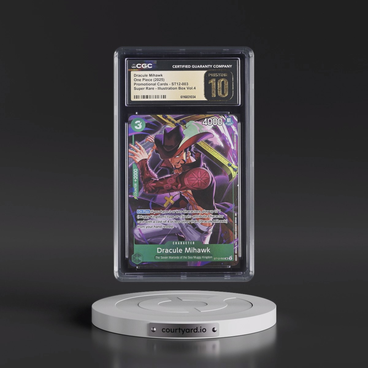 Promotional Cards - English #ST12-003 Dracule Mihawk - Illustration Box Vol.4 (CGC 10 PRISTINE)