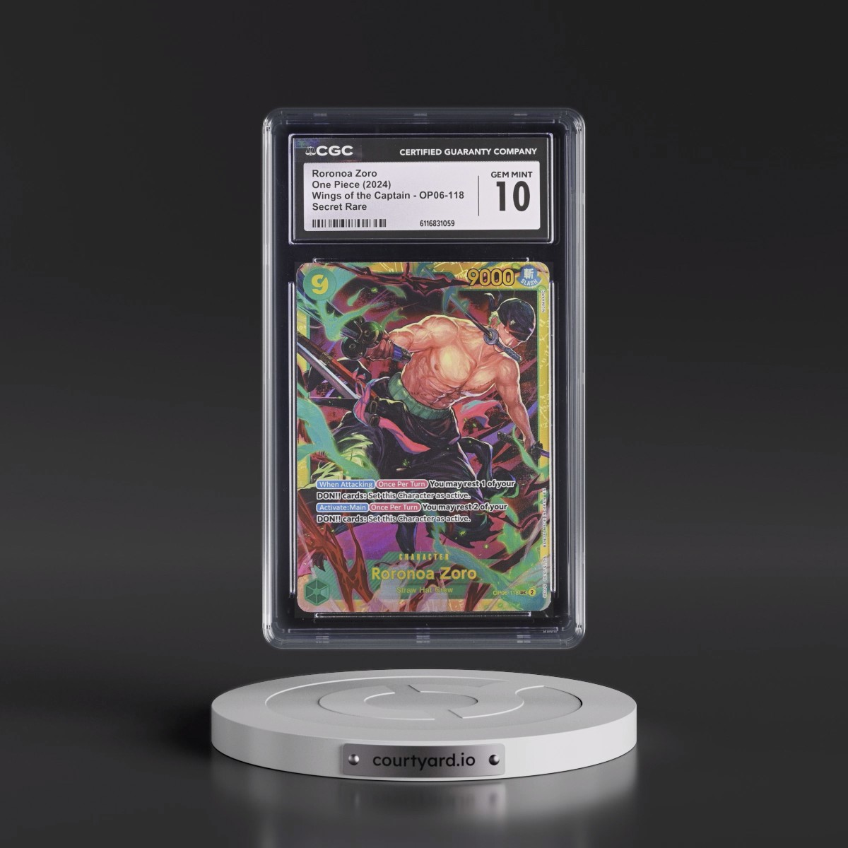 2024 One Piece Wings of the Captain #118 Roronoa Zoro (CGC 10 GEM MINT)