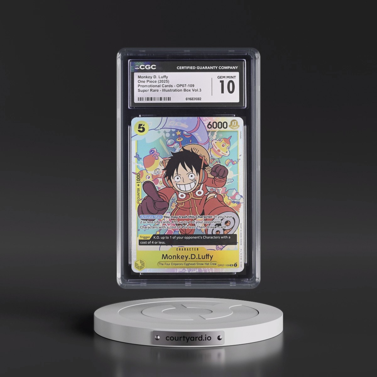 2025 One Piece Promos #109 Monkey D. Luffy - Illustration Box Vol.3 (CGC 10 GEM MINT)
