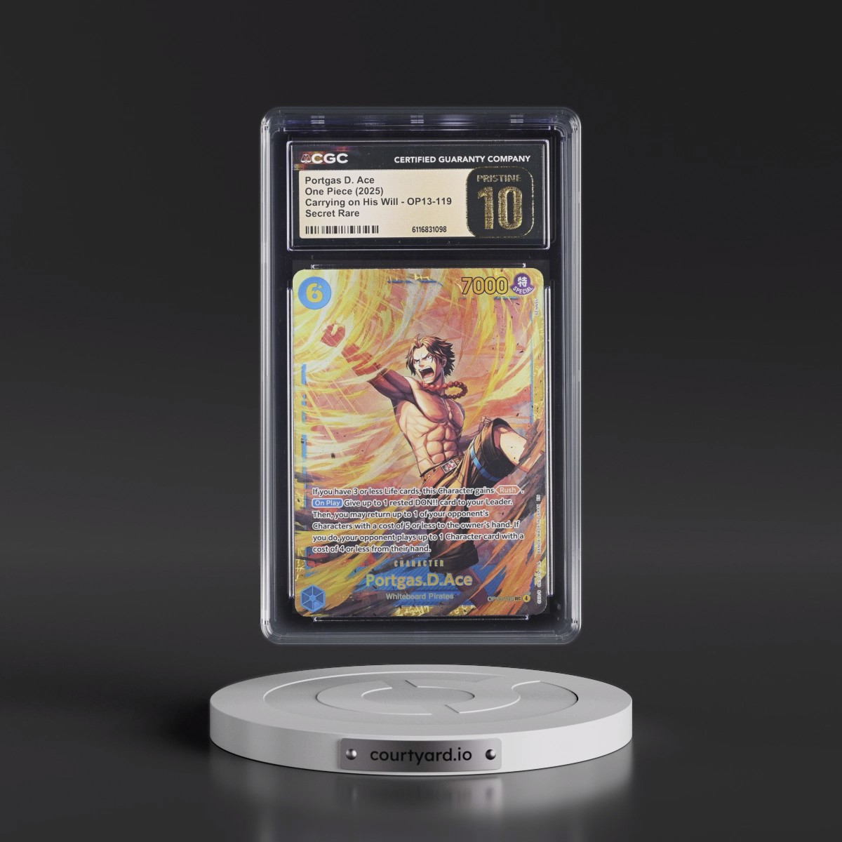 2025 Carrying on His Will (OP13) - English #OP13-119 Portgas D. Ace (CGC 10 PRISTINE)